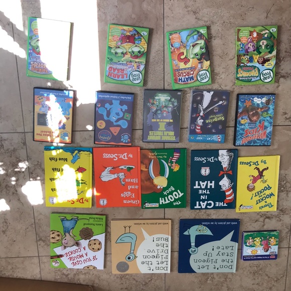 Leapfrog Blue’s Clue’s Learning System DVD & Dr. Seuss Book Mixed Bundle 18 PCS - Picture 4 of 4